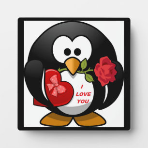 "I LOVE YOU" PENGUIN PLAQUE