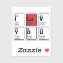 I Love You Periodic Table