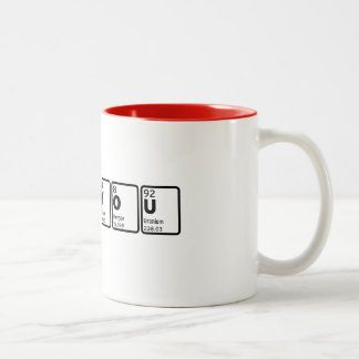 I Love You - Periodic Table Two-Tone Coffee Mug