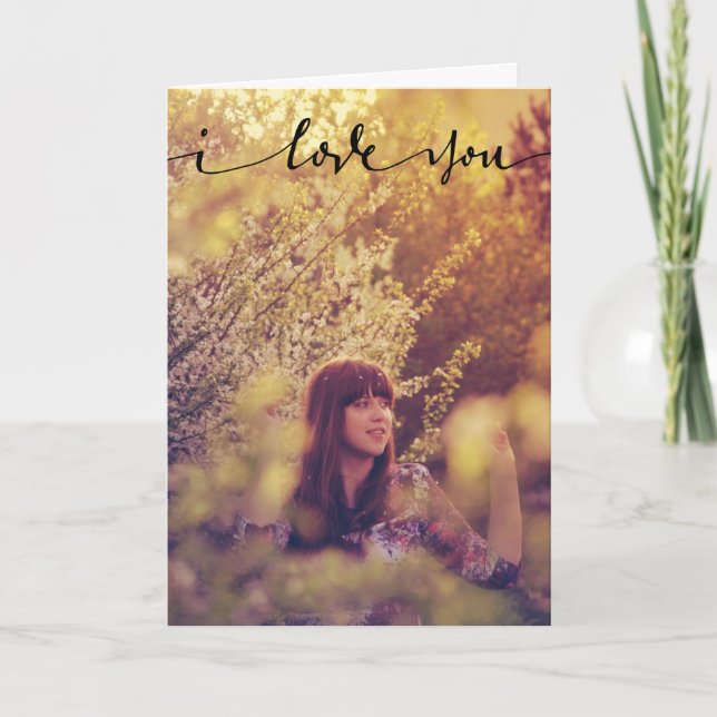 I Love You Personalised Photo Card (Front)