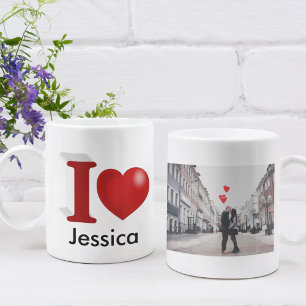 I Love You Personalised Valentines Day  photo Coffee Mug