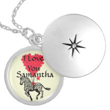 I love you personalised zebra