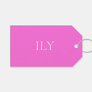 "I Love You" Pink Gift Tag