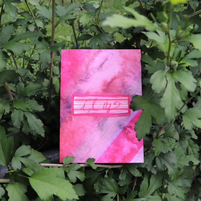 I love you pink ily valentine lovers card (Creator Uploaded)