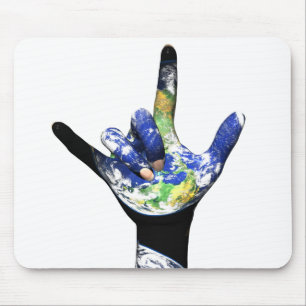 I Love You Planet Earth Mousepad