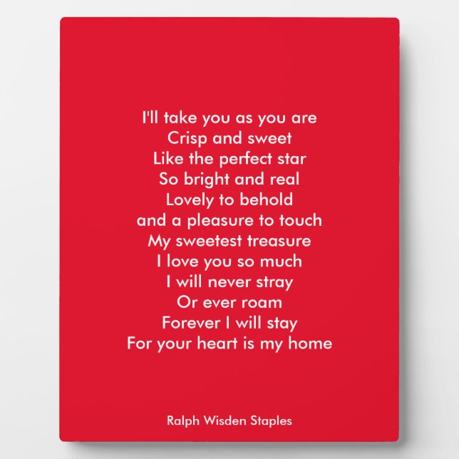 I love you plaque (Front)