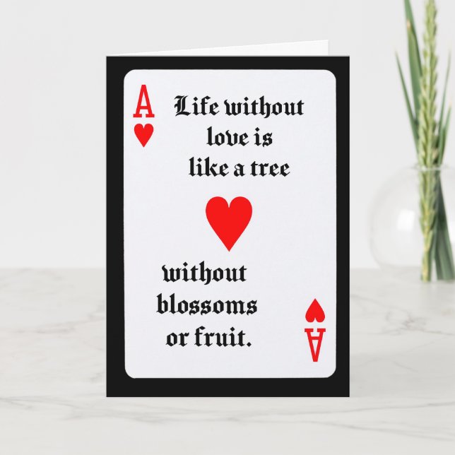 I LOVE YOU PLAYING CARD -- Greeting Card (Front)