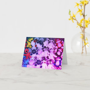 I Love You Plush Bear Blank Note Card