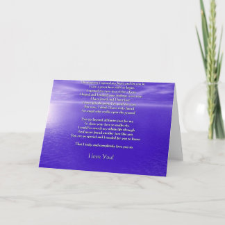 I love you poem card