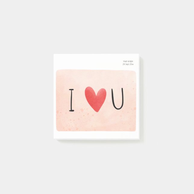 I love you Post-it Notes (Front)