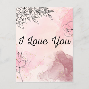 I love you postcard