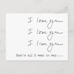 I Love You postcard