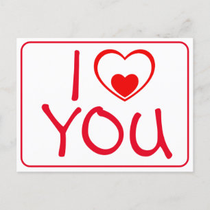 I love you postcard