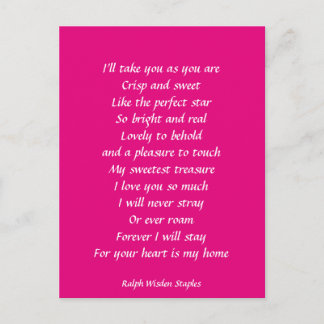 I love you postcard