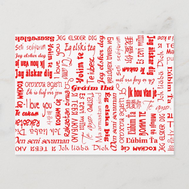 I Love You Postcard (Front)