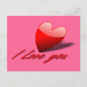 I love you postcard