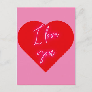 I love you postcard