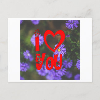 I love you postcard