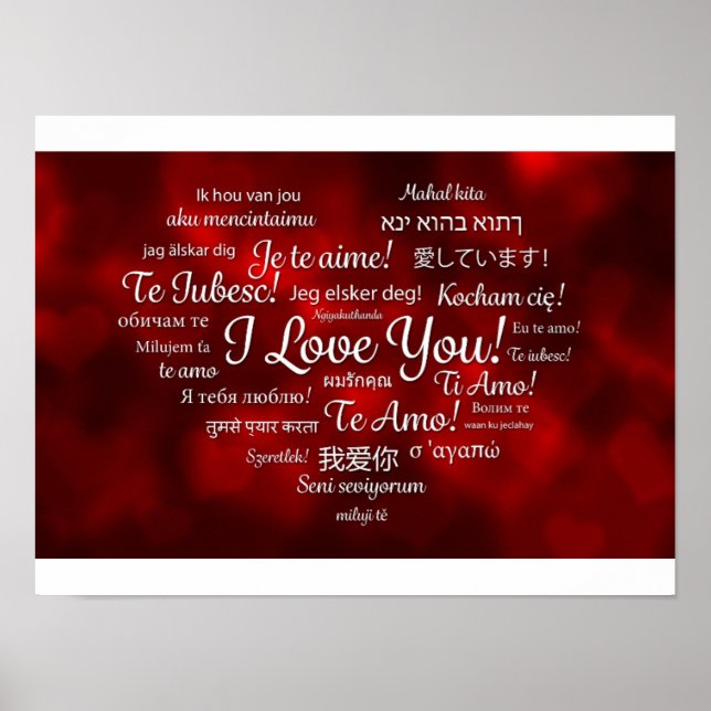 I love you poster (Front)