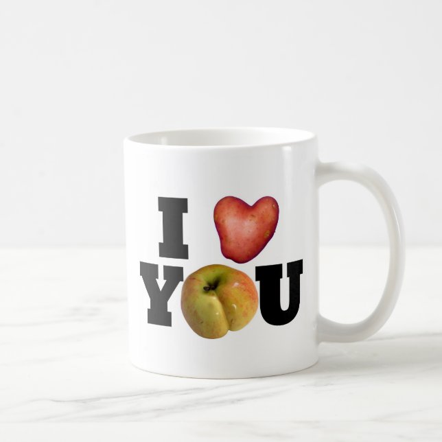 I LOVE YOU Potato heart Mug (Right)