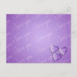 I Love You Purple Postcard