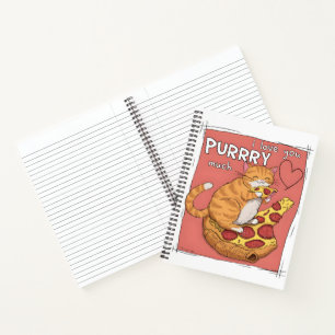 I Love You Purrry Much Funny Cat Lover Gift Notebook