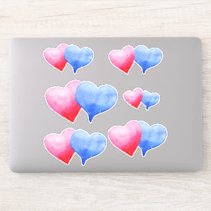 I love you red and blue heart Valentine's Day