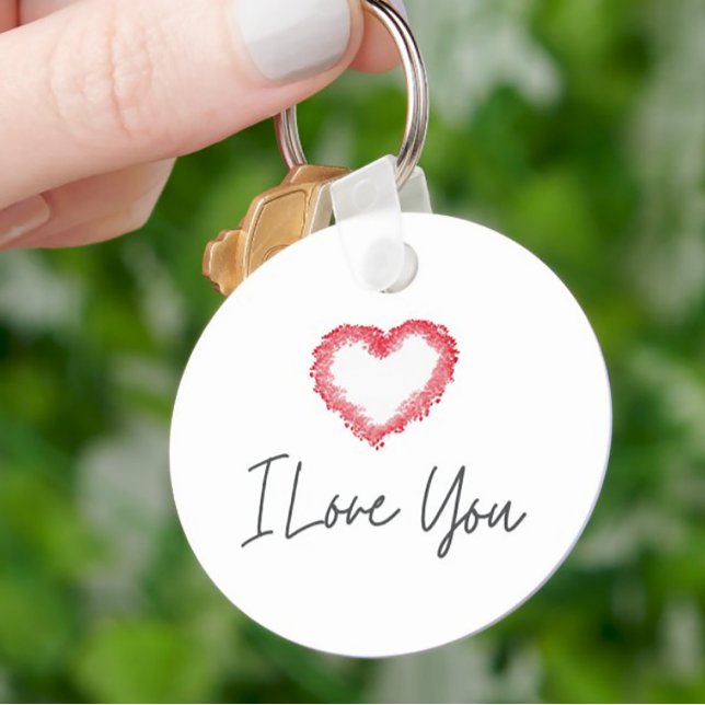 I love you red heart Valentine's Day keychain (Creator Uploaded)