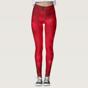 I Love You Red Heart Valentine's Day Leggings