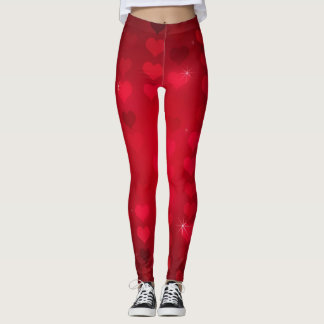 I Love You Red Heart Valentine's Day Leggings