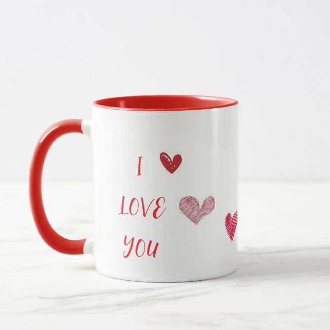 I LOVE YOU RED MUG (Left)