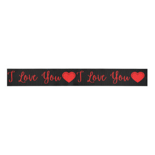 I Love You Red Valentine's Grosgrain Ribbon
