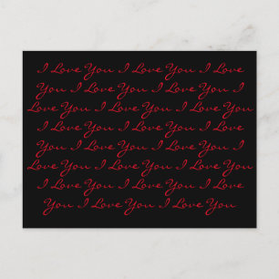 "I Love You" ...Repeatedly Postcard