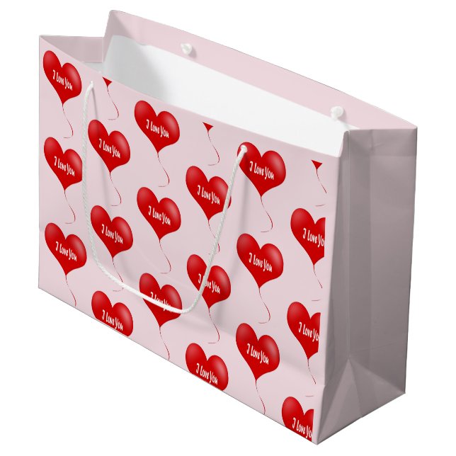 I love you - Romantic gift bag (Front Angled)