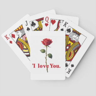 I Love You Rose Romantic Design Playing Cards