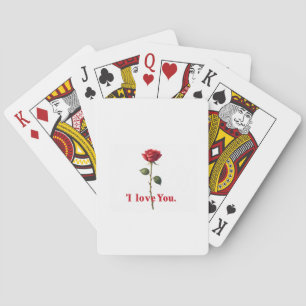 I Love You Rose Romantic Design Playing Cards