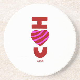 I Love You Sandstone Coaster