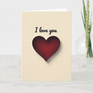 I Love You Script Gradient Heart Card