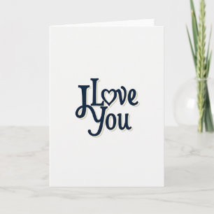I Love You Script Layered Card