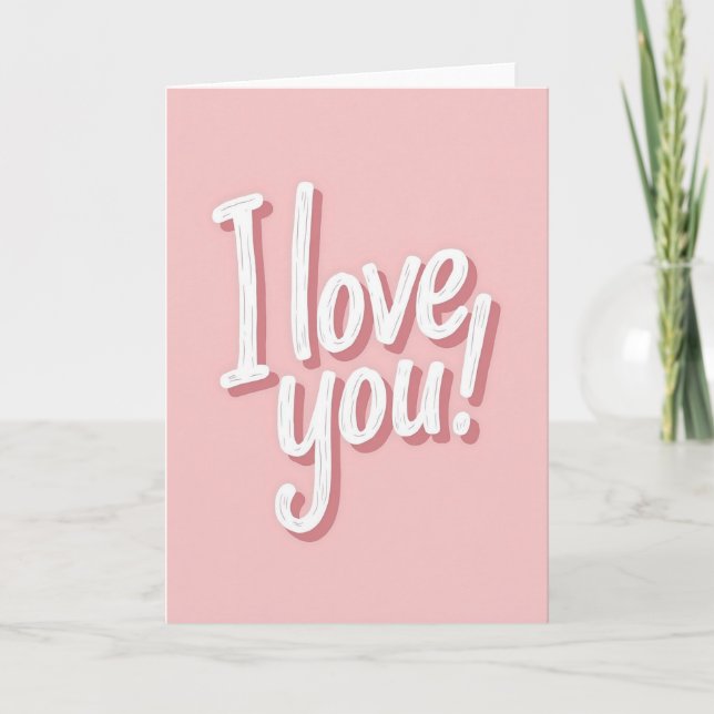 I Love You Scripted Note Card (Front)