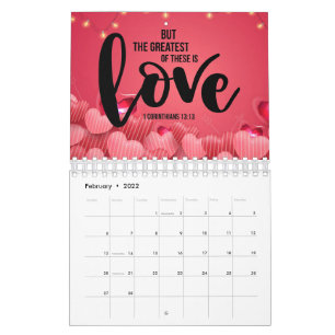 I Love You Scripture Bible Verse Inspirational  Calendar
