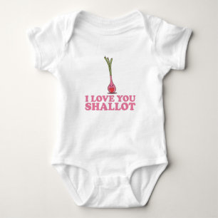 I Love You Shallot - Cute Kawaii Valentine Pun Baby Bodysuit
