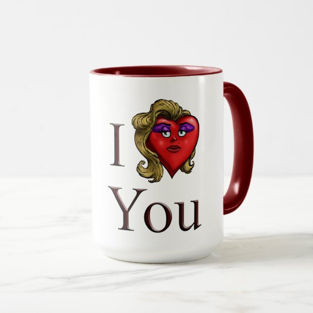 I Love You She Heart Mug (Front Right)