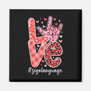 I Love You Sign Language Asl Valentine's Day Deaf Magnet