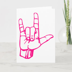 I Love You Sign Language Card