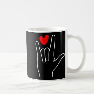 I Love You Sign Language Cute Happy Valentine’s Da Coffee Mug