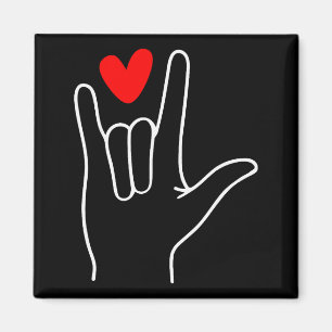 I Love You Sign Language Cute Happy Valentine’s Da Magnet