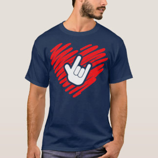 I love you sign language deaf and deafmute gift T-Shirt