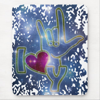 I LOVE YOU / sign language Mouse Pad