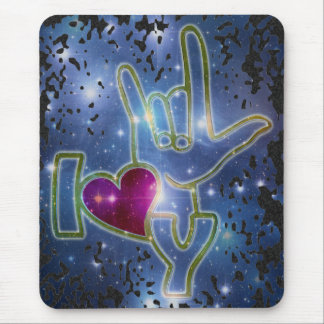 I LOVE YOU / sign language Mouse Pad